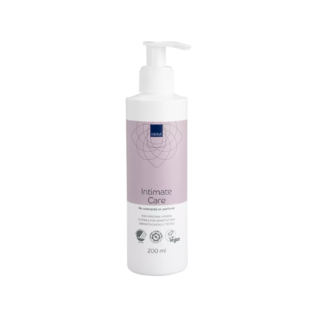 Abena Intimate Care 200ml, krem pastrues intim i butë, i pasur me ekstrakte natyrale, ofron pastrim dhe kujdes të sigurt për zonën intime, duke ruajtur ekuilibrin natyror të lëkurës